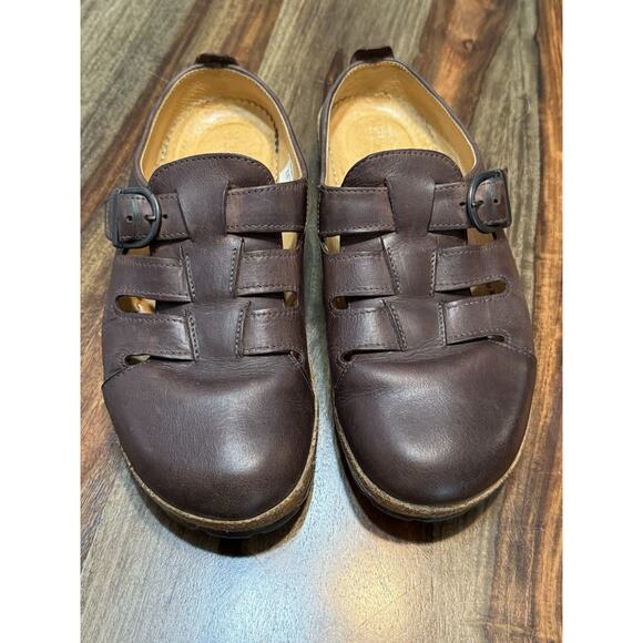 Haflinger Shoes - Haflinger Fisherman Womens Size 39-8 Brown Leather Clog Shoes